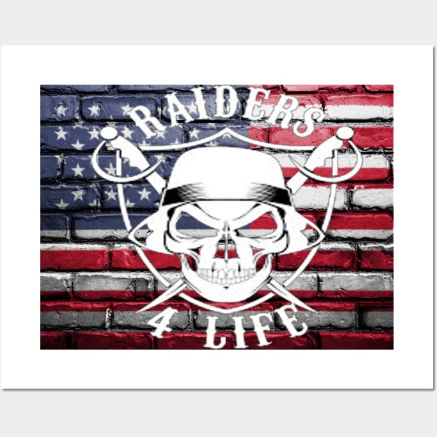 Raiders Fans For Life Wall Art by STAR SHOP